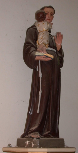 Statue sur culot : Saint Antoine de Padoue et l'Enfant