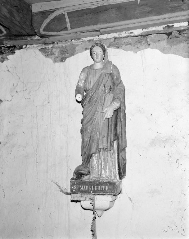 Statue (2, d'applique) : saint Mathurin, sainte Marguerite, chapelle sainte-Hélène (Surzur)