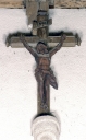 Croix : Christ en croix, église paroissiale Saint-Pierre (Dompierre-du-Chemin fusionnée en Luitré-Dompierre en 2019)