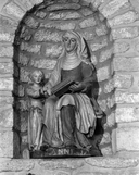 Groupe sculpté (petite nature, d'applique) : Education de la Vierge, église paroissiale Sainte-Agnès (Tréfumel)