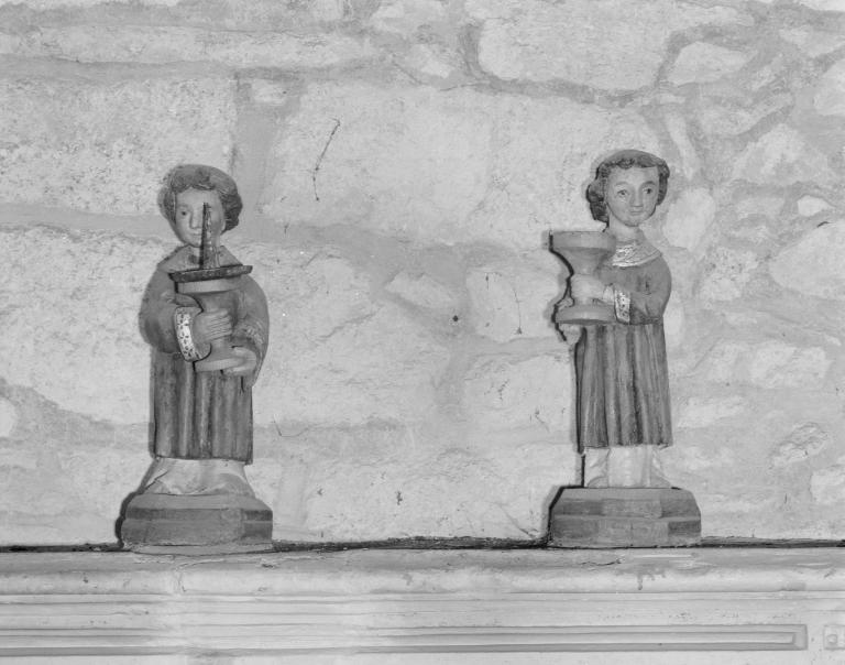 Statue (2, statuette) : anges, chapelle Notre-Dame-du-Loc (Saint-Avé)
