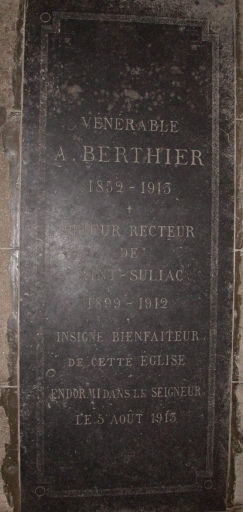 Dalle funéraire de l'abbé Alphonse Berthier