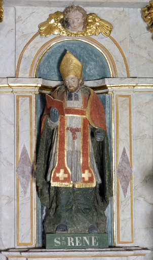 Statue de saint René, église paroissiale Saint-Médard (Billé)