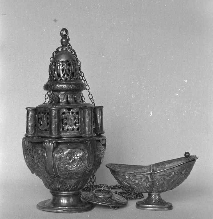 Encensoir, navette à encens & cuiller à encens, église Saint-Pierre (Sérent)