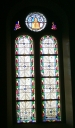 Verrières décoratives des baies 2 à 14 : litanies de la Vierge