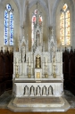 Ensemble du maître-autel : autel, tabernacle, exposition, 2 gradins d'autel, 2 degrés d'autel