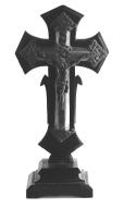 Croix d'autel : christ en croix, église paroissiale Saint-Laurent (La Grée-Saint-Laurent)