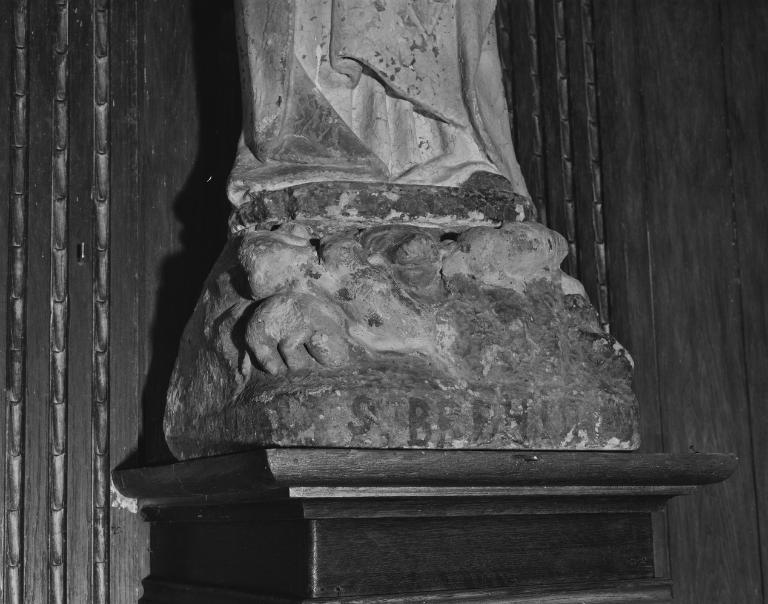 Statue (demi-nature) : sainte Brigitte, église paroissiale sainte-Brigitte, sainte-Anne (Noyalo fusionnée en Theix-Noyalo en 2016)