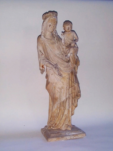 Statue (demi-nature) : Vierge à l'Enfant, dite Notre-Dame du sourire