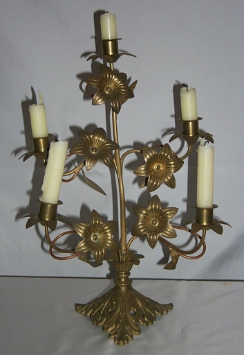 Paire 2 de chandeliers d'église