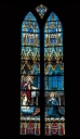 Verrière à personnages de la baie 102 : Apparition du Sacré Coeur à Marguerite-Marie