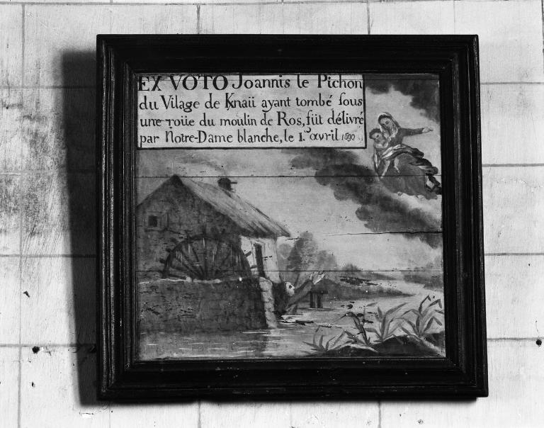 Ex-voto, tableau, chapelle Notre-Dame-la-Blanche (Theix fusionnée en Theix-Noyalo en 2016)