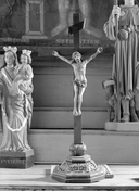 Croix d'autel, chapelle Saint-Roch, la Couardière (Ploërmel)