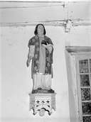 Statue (petite nature, d'applique) : saint Etienne, chapelle Saint-Aaron (Pleumeur-Gautier)