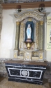 Ensemble de l'autel de la Vierge : autel, tabernacle, gradin d'autel, retable, 2 degrés d'autel