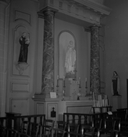 Autel (2), retable (2), tabernacle (2), statue (2), autel secondaire, autel tombeau, retable architecturé : Sacré-Cœur, Vierge dite Notre-Dame de Lourdes, église paroissiale Sacré-Cœur (Le Petit-Fougeray)