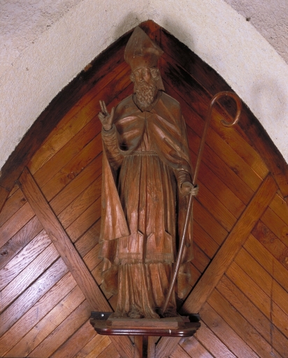 Statue : Evêque, saint Clément (?)