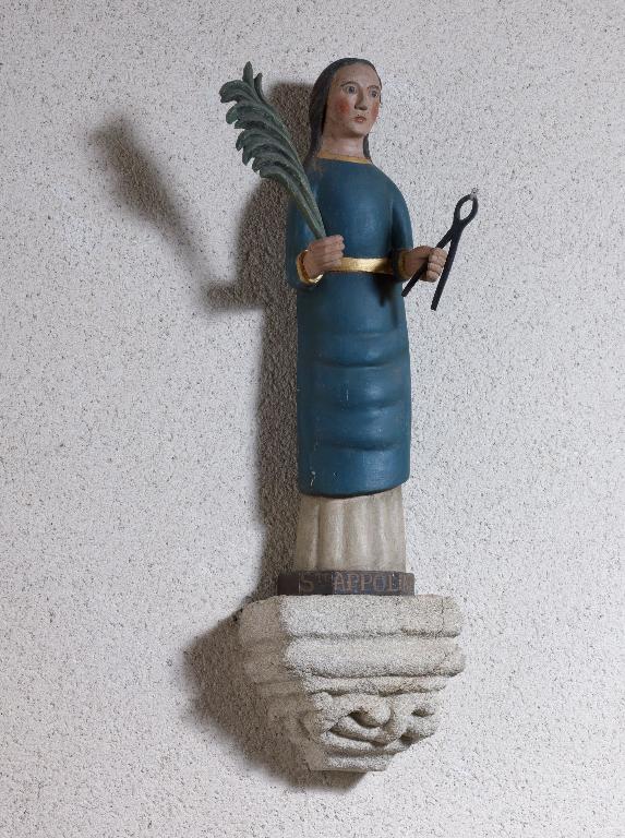 Statue : Sainte Apolline, chapelle Saint-Barthélemy (Pleucadeuc)