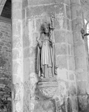 Statue (d'applique, petite nature) : saint évêque, chapelle Saint-Germain (Plogastel-Saint-Germain)