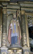 Statue (d'applique) : saint Augustin, église paroissiale Saint-Vinoc (Plouhinec-29)