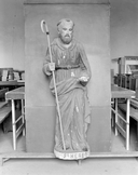 Statue (d'applique, petite nature) : saint Herbot, église paroissiale Saint-Faron (Pouldreuzic)