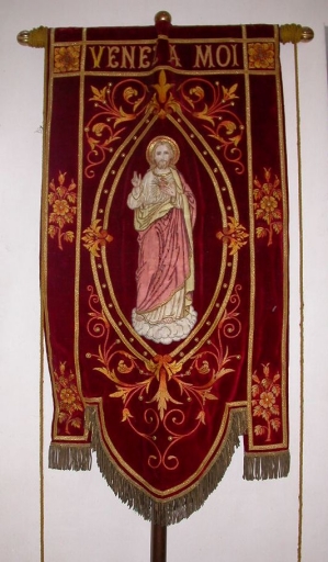 Bannière de procession : Sacré-coeur