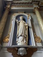 Statue : Saint Malo, église paroissiale Saint Malo (Saint-Malo-de-Beignon)