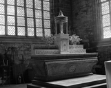 Autel, tabernacle, gradins d'autel (2), (maître-autel, autel tombeau), chapelle Saint-Germain (Plogastel-Saint-Germain)