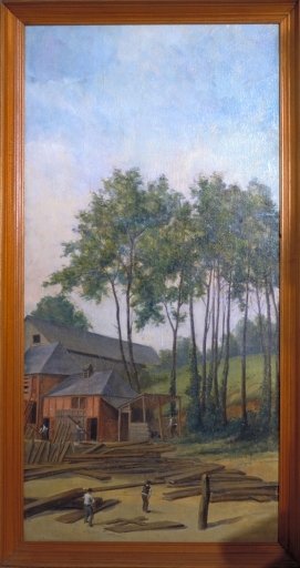 Tableau : Chantier naval des "Millières" en La Richardais