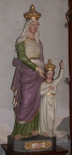 Statue sur socle : Education de la Vierge