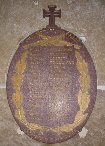 Tableau commémoratif des morts