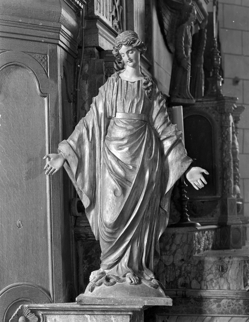 Statue de procession (statuette) : Immaculée Conception, église paroissiale Saint-Primel (Primelin)