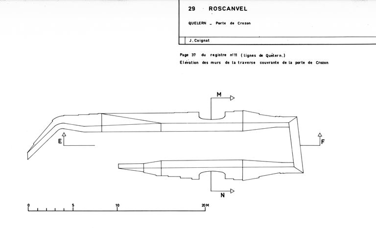 Retranchements (4e quart 17e siècle) puis fortifications extra-urbaines (4e quart 18e siècle) de Quélern (Cr 36-39) (Roscanvel)