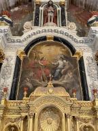 Tableau d'autel : La Trinité, chapelle Saint-Golven, le Vieux-Bourg (Taupont)