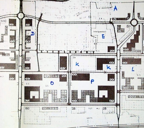 Îlot, dit quartier E, boulevard Oscar-Leroux ;  avenue des Pays-Bas ;  boulevard Volclair (Rennes)