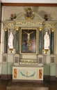 Ensemble de l'autel du Calvaire : autel, 2 gradins d'autel, retable, degré d'autel