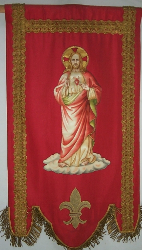 Bannière de procession : Sacré Coeur