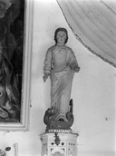 Statue (d'applique, petite nature) : sainte Marguerite, chapelle Saint-Aaron (Pleumeur-Gautier)