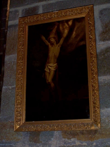 Tableau, cadre : Christ en croix