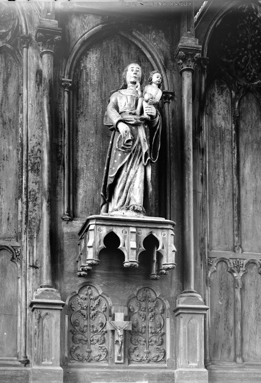 Statue (petite nature, d'applique) : Vierge à l'Enfant (1), église Paroissiale Saint Pierre-Apôtre (Carnoët)