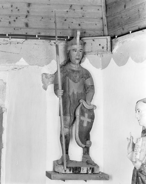 Statue : Saint Julien, chapelle Saint-Mélec (Lanouée fusionnée en Forges de Lanouée en 2019)