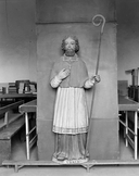Statue (d'applique, petite nature) : saint Ubald, église paroissiale Saint-Faron (Pouldreuzic)