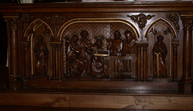Devant d'autel : Sainte Parenté, saint Pierre, saint Paul