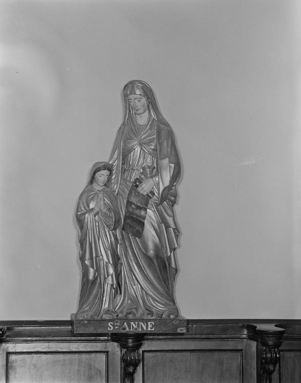 Groupe sculpté (petite nature) : Education de la Vierge, église paroissiale Saint-Symphorien (Surzur)