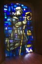 Ensemble de 4 verrières à personnage (baies 0 et 2) et décoratives (baies 4 et 6) : saint Vincent-Ferrier