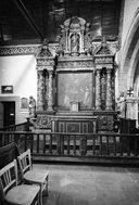 Autel, retable (autel secondaire, autel tombeau, retable architecturé) : du Rosaire, église paroissiale Saint-Abdon, Saint-Sennen (Messac fusionnée en Guipry-Messac en 2016)