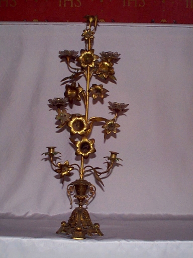 Ensemble 5 de 2 chandeliers d'autel