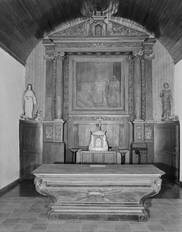 Retable, tabernacle (retable architecturé), église paroissiale sainte-Brigitte, sainte-Anne (Noyalo fusionnée en Theix-Noyalo en 2016)