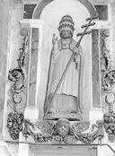 Statue (d'applique, petite nature) : saint Cornély, église paroissiale Notre-Dame-de-Lorette (Séglien)