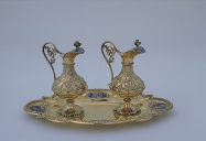 Ensemble 2 de 2 burettes et un plateau à burettes